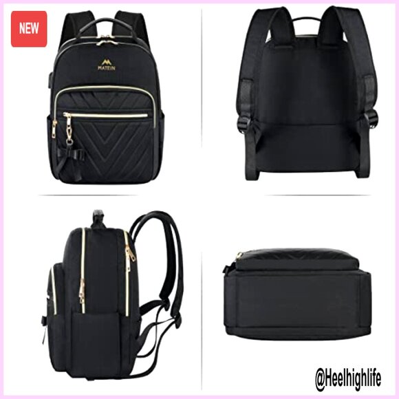 Mini Backpack with USB Port, Waterproof Daypack for Women, Lightweight Travel - Picture 6 of 6